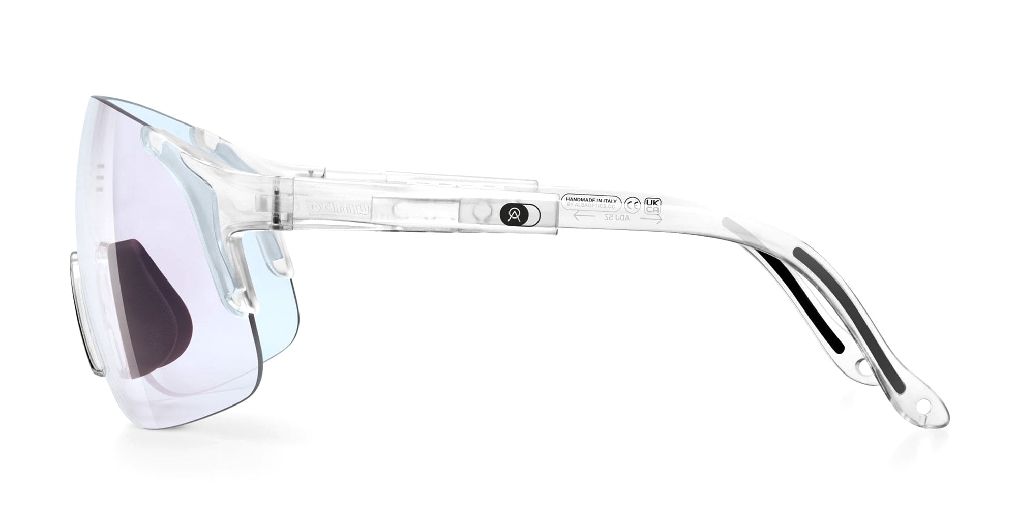 Ottica Mondello Roma - Alba Optics - 8050054518527 - JUMBO - CRYSTAL GLOSSY / VZUM F-LENS FIRE - Tr90 - shape Mask - Crystal - EYEWEAR - SUNGLASSES - Unisex,Uomo,Donna,Women,Men - lens red - Made In Italy