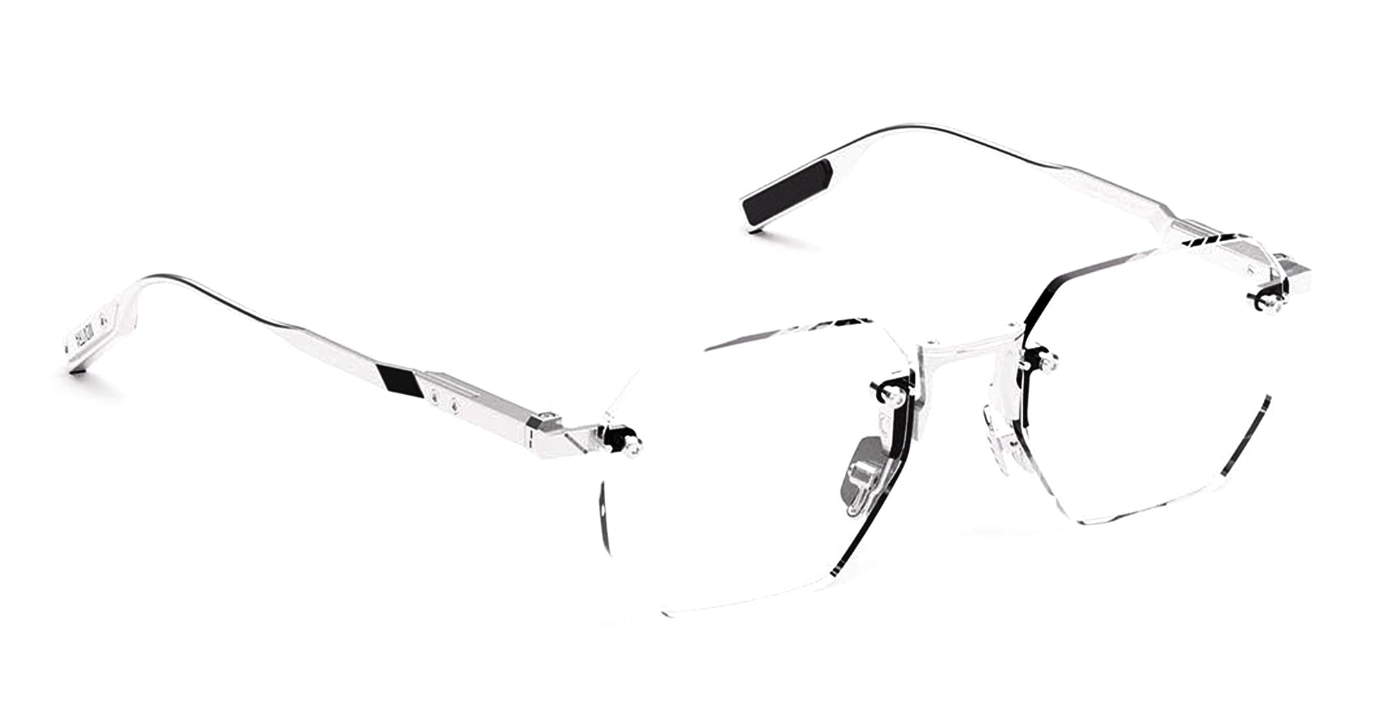 Ottica Mondello Roma - Movitra - SINE 01-C2 D - SINE 01 - C2 BRUSHED SILVER RX - Titanium - shape Octagonal - Silver - EYEWEAR - EYEGLASSES - Unisex,Uomo,Donna,Women,Men - lens Clear - Made In Italy