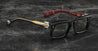 Ottica Mondello Roma - Jacques Marie Mage - JMMBV-6P - LAST FRONTIER VI - BELVEDERE - BLOODSTONE - acetate, silver - shape Rectangular - black, burgundy - EYEWEAR - SUNGLASSES - Uomo,Men - lens Black - Made In Japan
