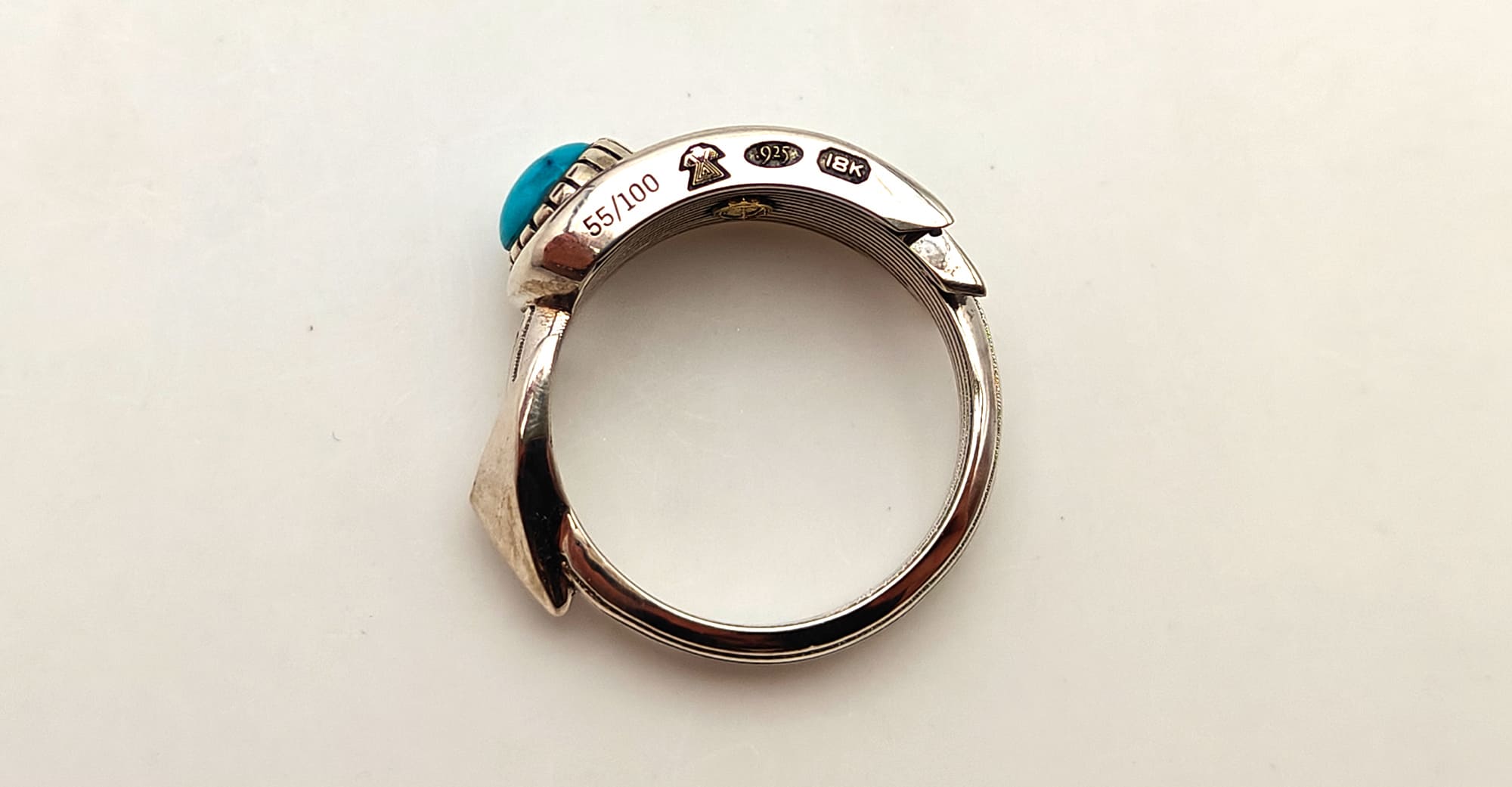 Ottica Mondello Roma - Jacques Marie Mage - JMM-RNA-4B-1A-9 - LAST FRONTIER V - NATRONA RING - SILVER - 9 - silver - shape Ring - Silver - ACCESSORI - ACCESSORIES - Uomo,Men - lens  - Made In U.S.A.