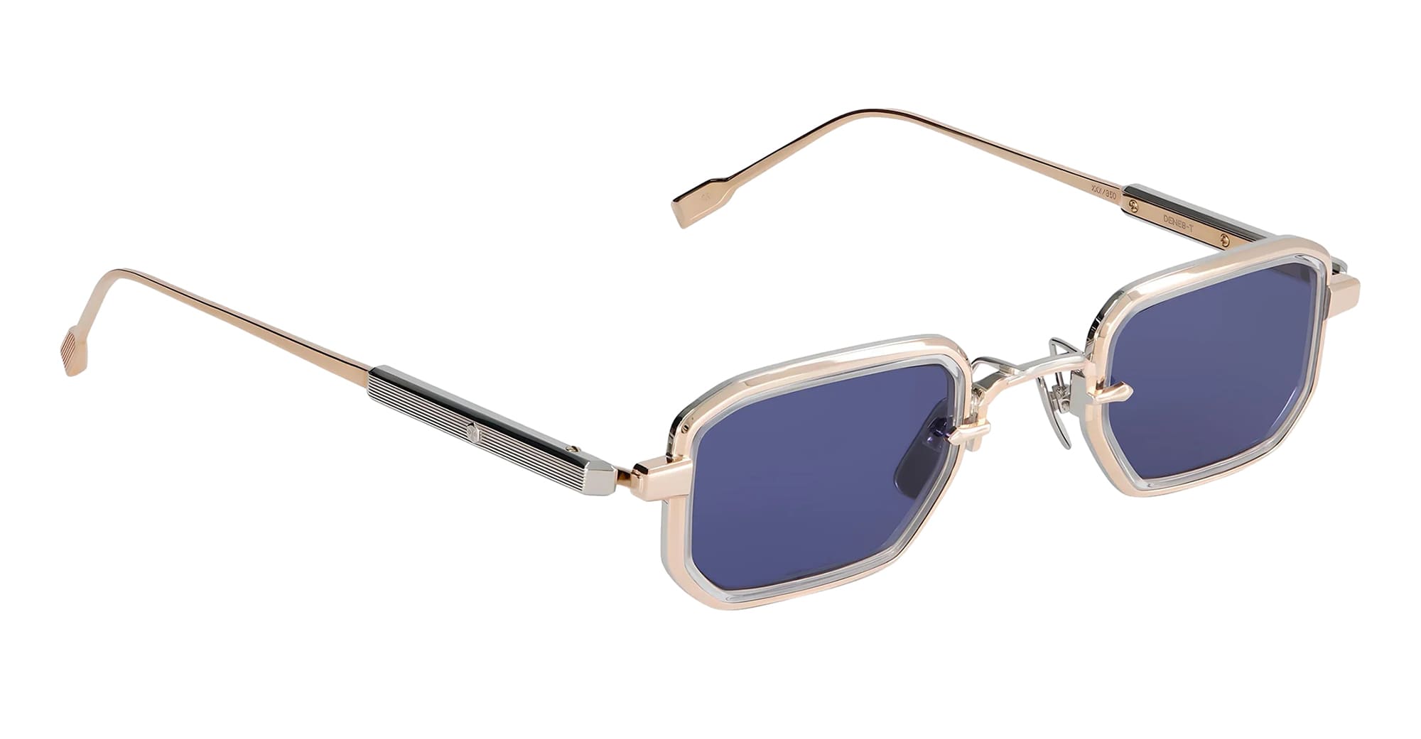 Ottica Mondello Roma - Sato - Deneb-T RG-P-1 - Deneb-T RG/P-1 - ROSE GOLD / PLATINUM - Titanium - shape Rectangular - rose gold - EYEWEAR - SUNGLASSES - Unisex,Uomo,Donna,Women,Men - lens Blue - Made In Japan