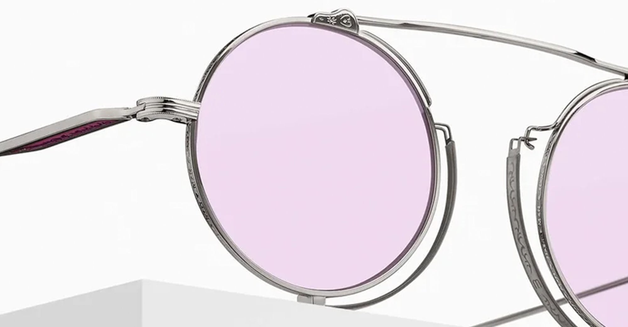 Ottica Mondello Roma - Matsuda - M3154.SG.PW.46 - M3154 - PALLADIUM WHITE / CAFE VIOLET - Titanium - shape  - Silver - EYEWEAR - SUNGLASSES - Unisex,Uomo,Donna,Women,Men - lens  - Made In Japan