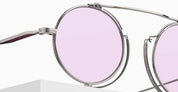 Ottica Mondello Roma - Matsuda - M3154.SG.PW.46 - M3154 - PALLADIUM WHITE / CAFE VIOLET - Titanium - shape  - Silver - EYEWEAR - SUNGLASSES - Unisex,Uomo,Donna,Women,Men - lens  - Made In Japan