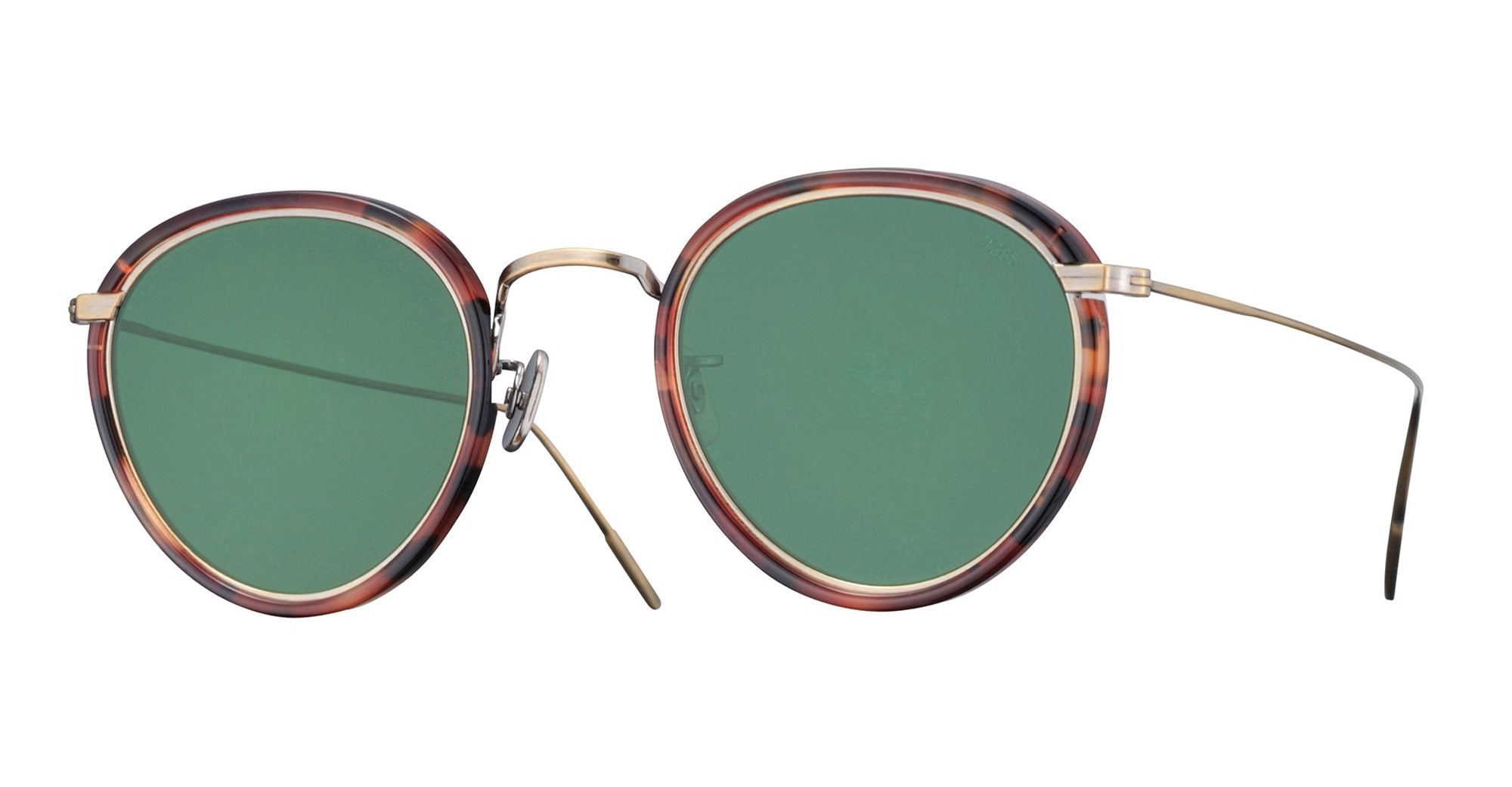Ottica Mondello Roma - Eyevan - 717-E-46-3140-GRN - 717 - 3140 / GREEN LENS - titanium, acetate - shape  - gold, tortoise - EYEWEAR - SUNGLASSES - Unisex,Uomo,Donna,Women,Men - lens  - Made In Japan