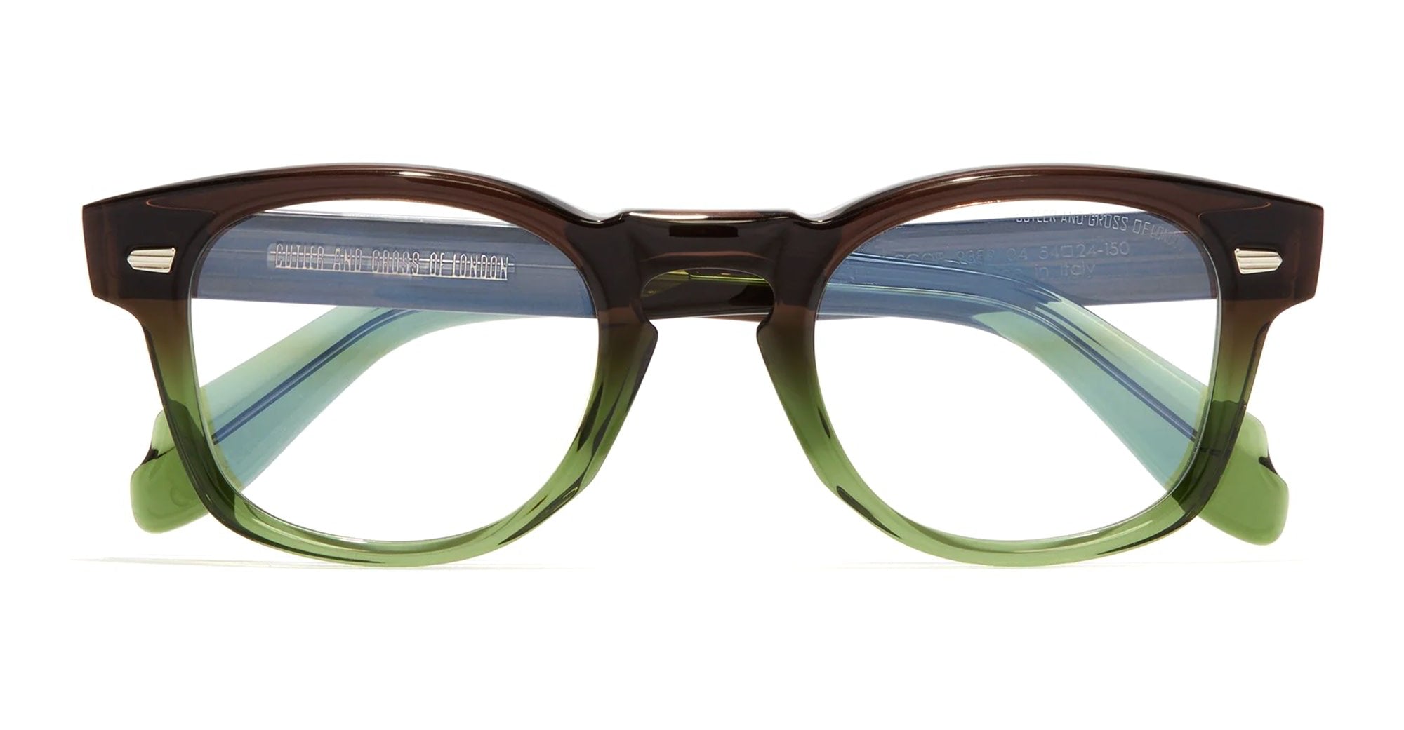 Ottica Mondello Roma - Cutler and Gross - CGOP-9389-50-04 - 9389 - GRADIENT GREEN RX - Acetate - shape Panto - green - EYEWEAR - EYEGLASSES - Unisex,Uomo,Donna,Women,Men - lens Clear - Made In Italy