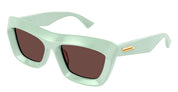 Ottica Mondello Roma - Bottega Veneta - BV1283S-004 - BV1283S-004 - GREEN - Acetate - shape  - green - EYEWEAR - SUNGLASSES - Donna,Women - lens  - Made In Japan