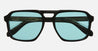 Ottica Mondello Roma - Cutler and Gross - CGSN-1394-57-01 - 1394 - BLACK / BLUE LENS - Acetate - shape Aviator - Black - EYEWEAR - SUNGLASSES - Unisex,Uomo,Donna,Women,Men - lens Blue - Made In Italy