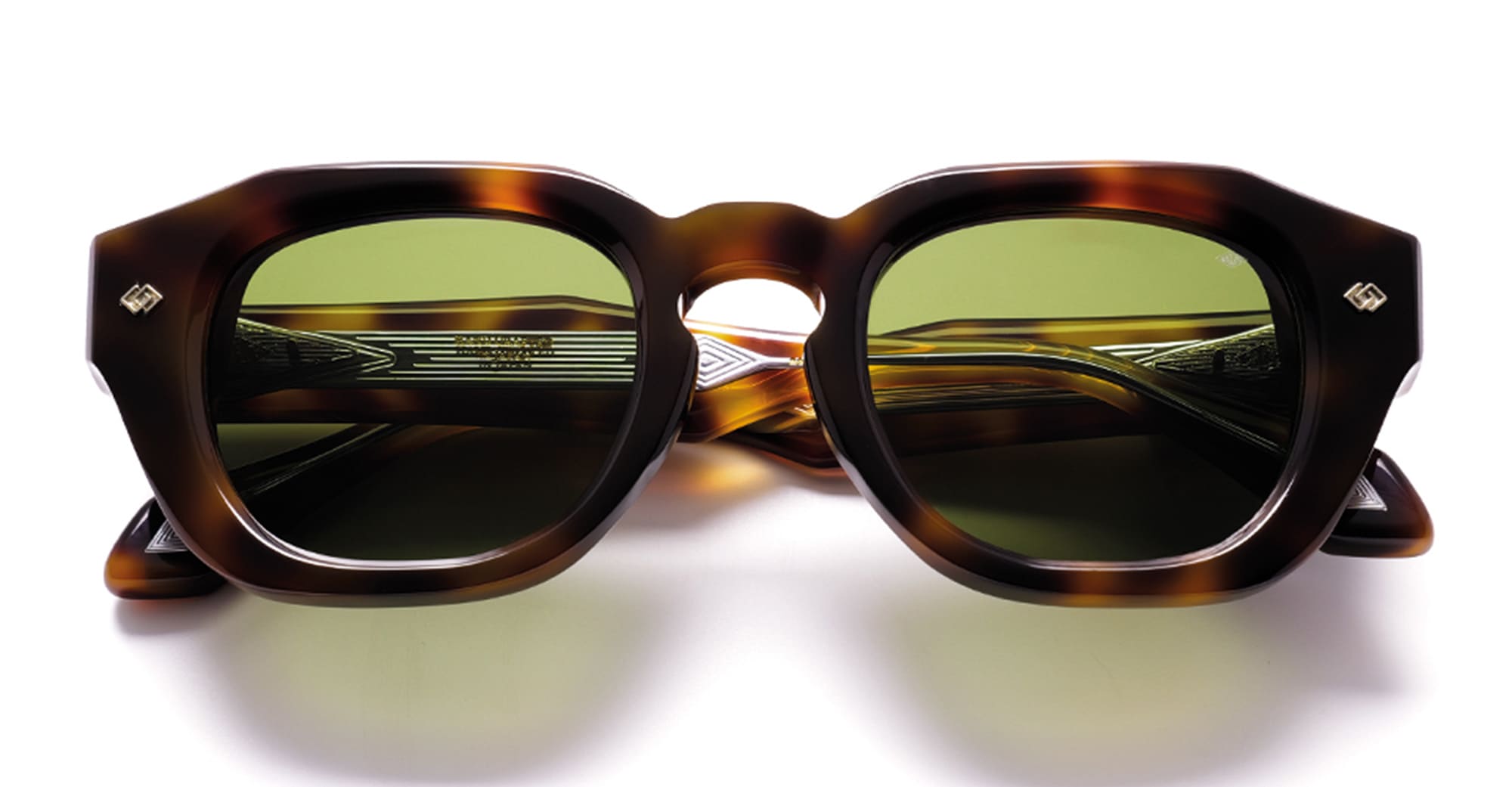 Ottica Mondello Roma - Daizo - A-SD001-H1-PG01 - LUDO - havana classic / green lens - Acetate - shape Oval - Havana - EYEWEAR - SUNGLASSES - Unisex,Uomo,Donna,Women,Men - lens Green - Made In Japan