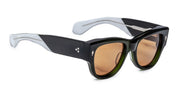 Ottica Mondello Roma - Jacques Marie Mage - JMMEH-18L - CHELSIE - BORNEO - Acetate - shape Round - green - EYEWEAR - SUNGLASSES - Unisex,Uomo,Donna,Women,Men - lens orange - Made In Japan