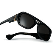 Ottica Mondello Roma - T HENRI - BOAC - BORA - TRAVERSE - Acetate - shape Aviator - Black - EYEWEAR - SUNGLASSES - Unisex,Uomo,Donna,Women,Men - lens Grey - Made In Japan