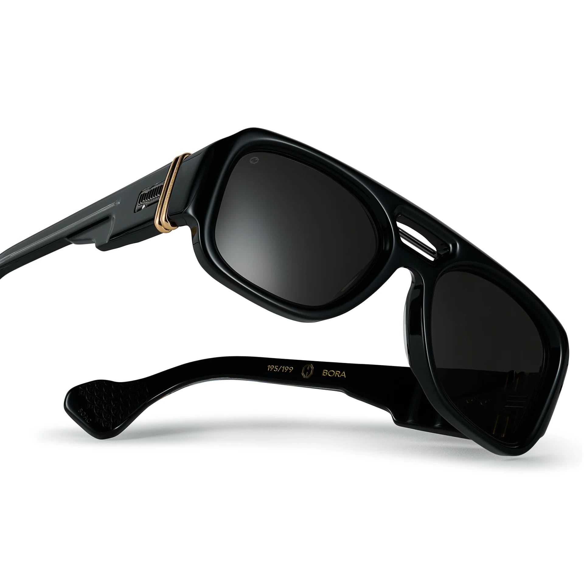 Ottica Mondello Roma - T HENRI - BOAC - BORA - TRAVERSE - Acetate - shape Aviator - Black - EYEWEAR - SUNGLASSES - Unisex,Uomo,Donna,Women,Men - lens Grey - Made In Japan