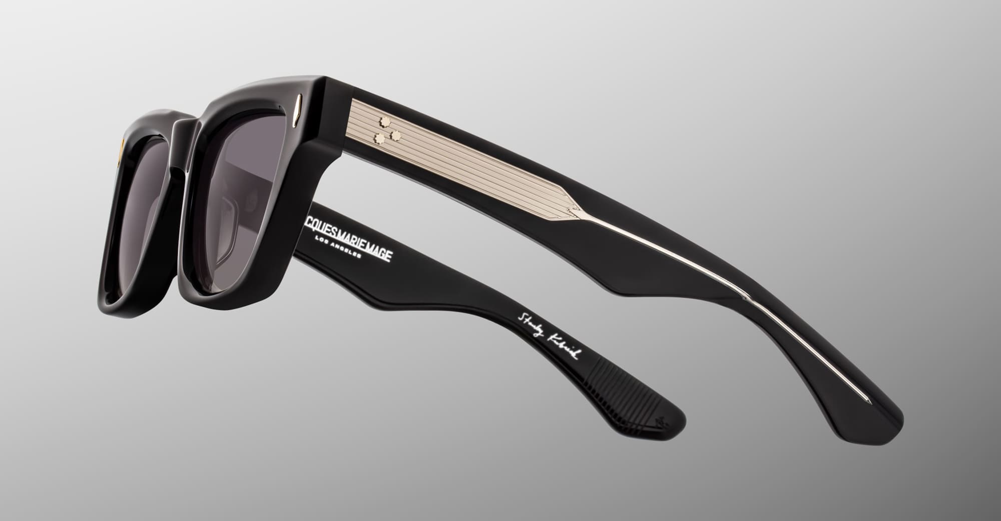 Ottica Mondello Roma - Jacques Marie Mage - JMMTOR-88 - STANLEY KUBRICK BY JMM: TORRANCE - BLACK - Acetate - shape Squared - Black - EYEWEAR - SUNGLASSES - Unisex,Uomo,Donna,Women,Men - lens Grey - Made In Japan
