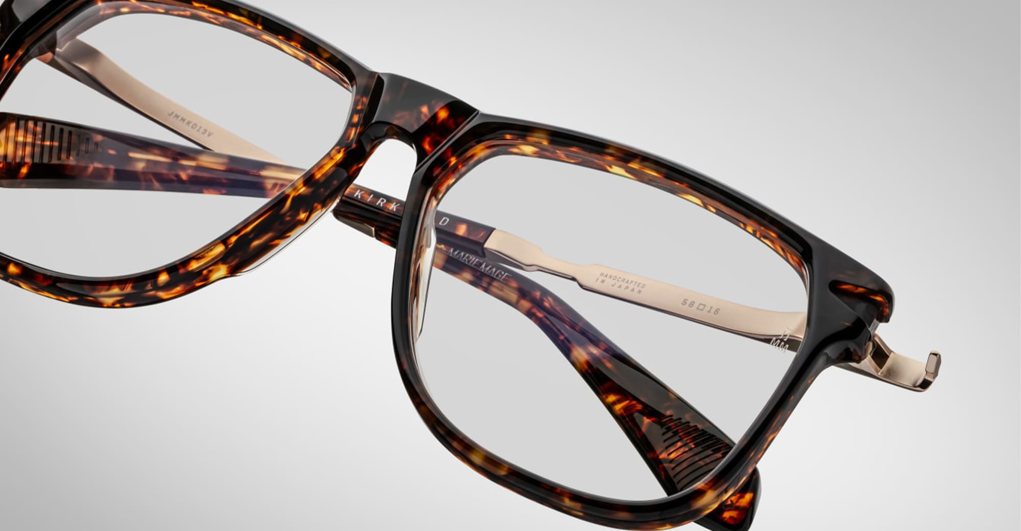 Ottica Mondello Roma - Jacques Marie Mage - JMMKDRX-13V - KIRKLAND - BEAU RX - acetate, titanium  - shape Navigator - Tortoise - EYEWEAR - EYEGLASSES - Uomo,Men - lens Clear - Made In Japan