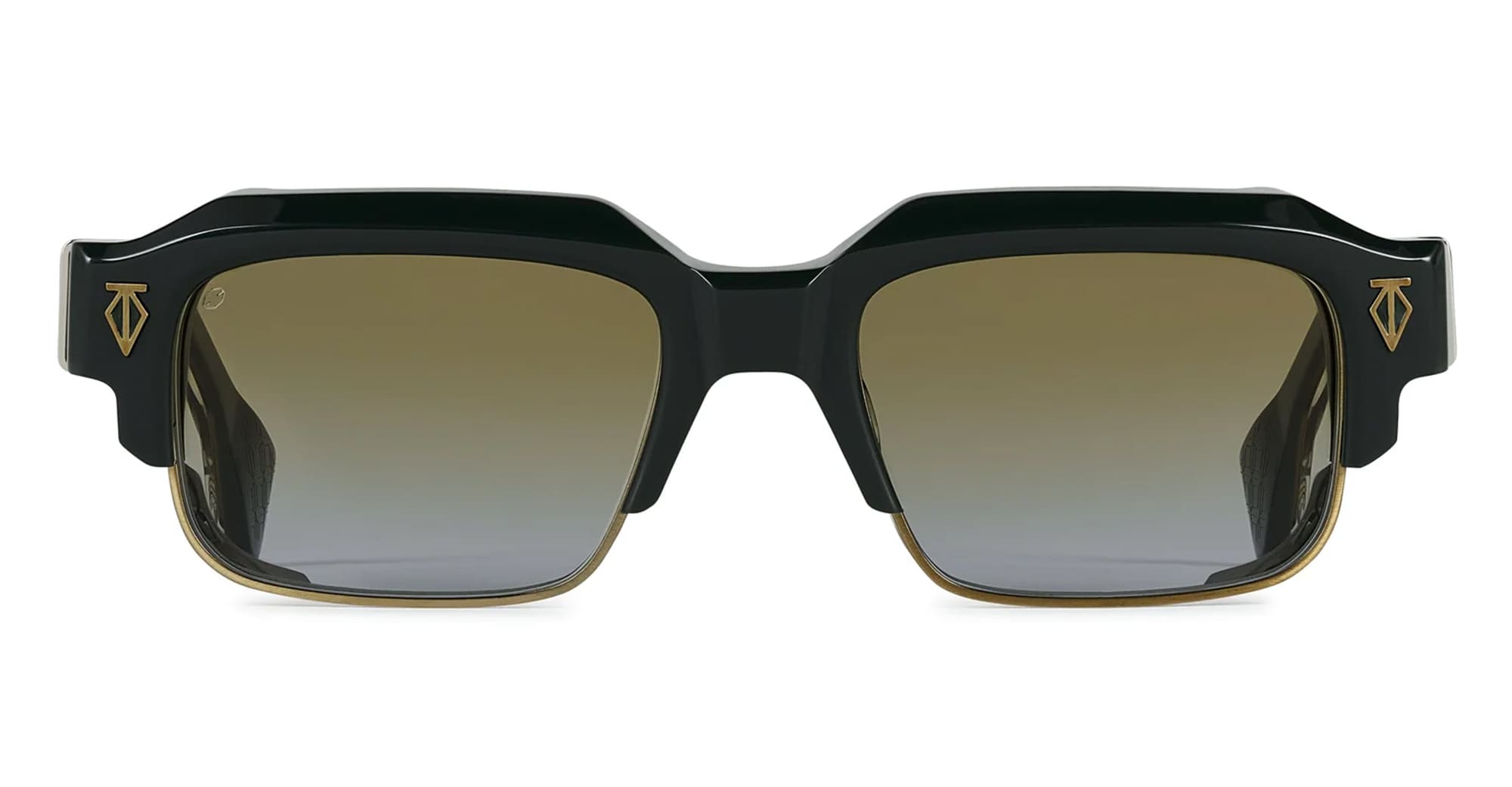 Ottica Mondello Roma - T HENRI - PCBR - PANTERA - BRITISH RACING GREEN - Acetate, titanium - shape Rectangular - green - EYEWEAR - SUNGLASSES - Unisex,Uomo,Donna,Women,Men - lens Gold - Made In Japan
