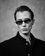Ottica Mondello Roma - Jacques Marie Mage - JMMPY-88 - RYDER - BLACK - titanium, acetate - shape Rectangular - Black - EYEWEAR - SUNGLASSES - Unisex,Uomo,Donna,Women,Men - lens Grey - Made In Japan