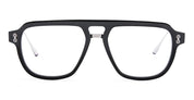 Ottica Mondello Roma - Akoni - AKX-538A-55 - ARGO - BLACK RX - titanium, acetate - shape Navigator - Gold - EYEWEAR - EYEGLASSES - Uomo,Men - lens Clear - Made In Japan