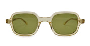 Ottica Mondello Roma - Julius Tart - JTPL-036R-2B-GN-30 - T-SQUARE - CHAMPAGNE / GREEN LENS - Acetate - shape Squared - Champagne - EYEWEAR - SUNGLASSES - Unisex,Uomo,Donna,Women,Men - lens Green - Made In Japan