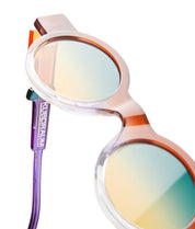 Ottica Mondello Roma - Kuboraum - KRSI02PNL00000GO - MASK I02 PNL - PINK NORTHERN LIGHTS - Acetate - shape Round - brown - EYEWEAR - SUNGLASSES - Unisex,Uomo,Donna,Women,Men - lens Gradient green - Made In Italy