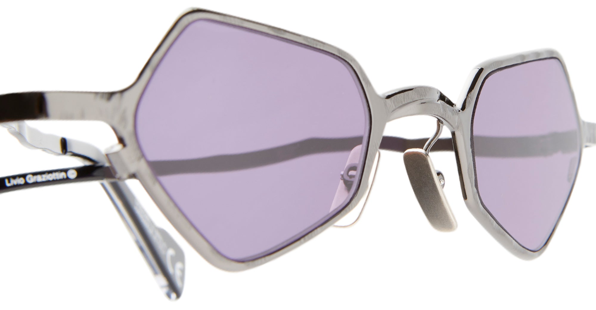 Ottica Mondello Roma - Kuboraum - KRSZ25GM000000VC - MASK Z25 - GUNMETAL - metal, acetate - shape Geometrical - dark grey - EYEWEAR - SUNGLASSES - Unisex,Uomo,Donna,Women,Men - lens violet - Made In Italy