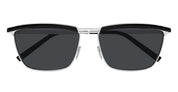 Ottica Mondello Roma - Saint Laurent - SL 795 JOE-003 - SL 795 JOE-003 - SILVER / BLACK - Acetate - shape Rectangular - silver, black - EYEWEAR - SUNGLASSES - Unisex,Uomo,Donna,Women,Men - lens Grey - Made In Italy