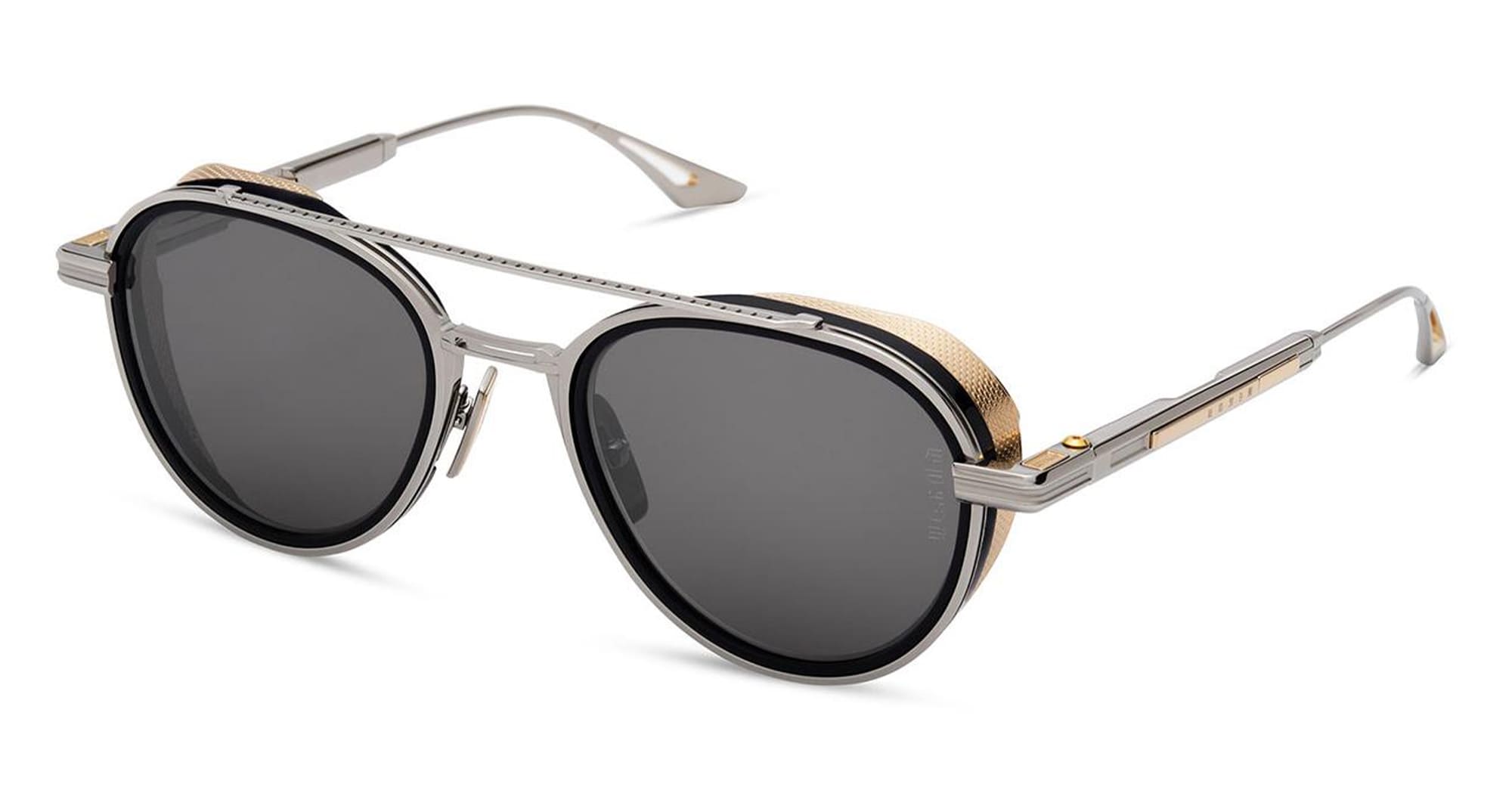 Ottica Mondello Roma - DITA - DES004-52-05 - EPILUXURY 4 - BLACK PALLADIUM / NAVY / GOLD - Acetate, titanium - shape Pilot - Black, gold - EYEWEAR - SUNGLASSES - Unisex,Uomo,Donna,Women,Men - lens Grey - Made In Japan