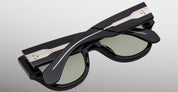Ottica Mondello Roma - Jacques Marie Mage - JMMEH-16C - CHELSEA - COBRA - Acetate - shape Round - Black - EYEWEAR - SUNGLASSES - Unisex,Uomo,Donna,Women,Men - lens Green - Made In Japan
