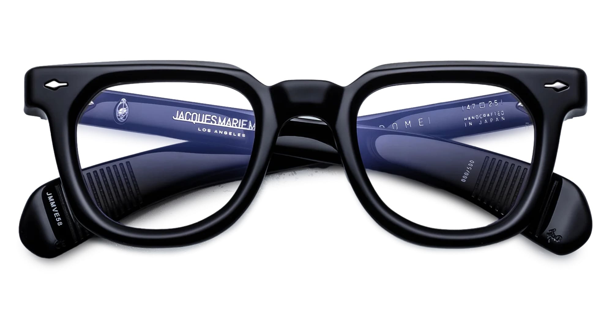 Ottica Mondello Roma - Jacques Marie Mage - JMMVERX-58 - VENDOME - RAVEN  RX - Acetate - shape Wellington - Black - EYEWEAR - SUNGLASSES - Unisex,Uomo,Donna,Women,Men - lens Clear - Made In Japan