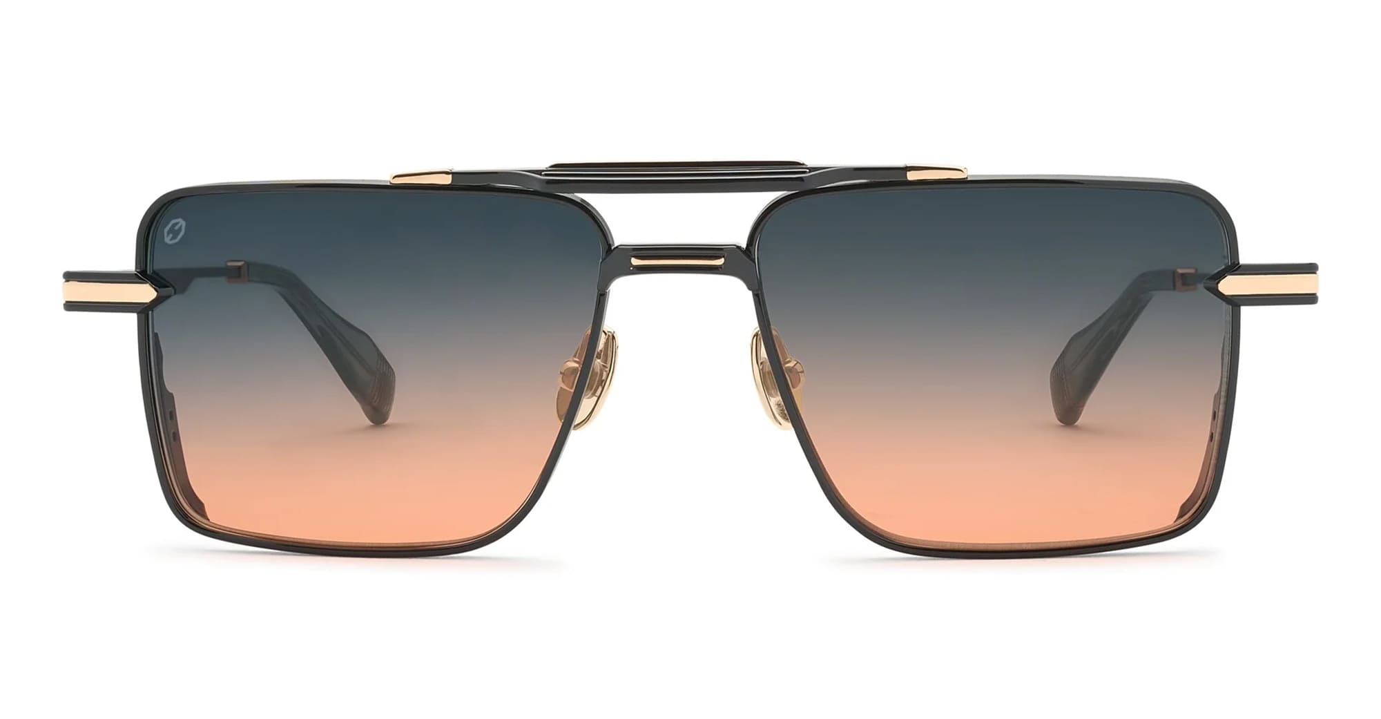 Ottica Mondello Roma - T HENRI - GMP - GTB - PULSAR - Titanium - shape Navigator - Black, gold - EYEWEAR - SUNGLASSES - Unisex,Uomo,Donna,Women,Men - lens Gradient grey - Made In Japan
