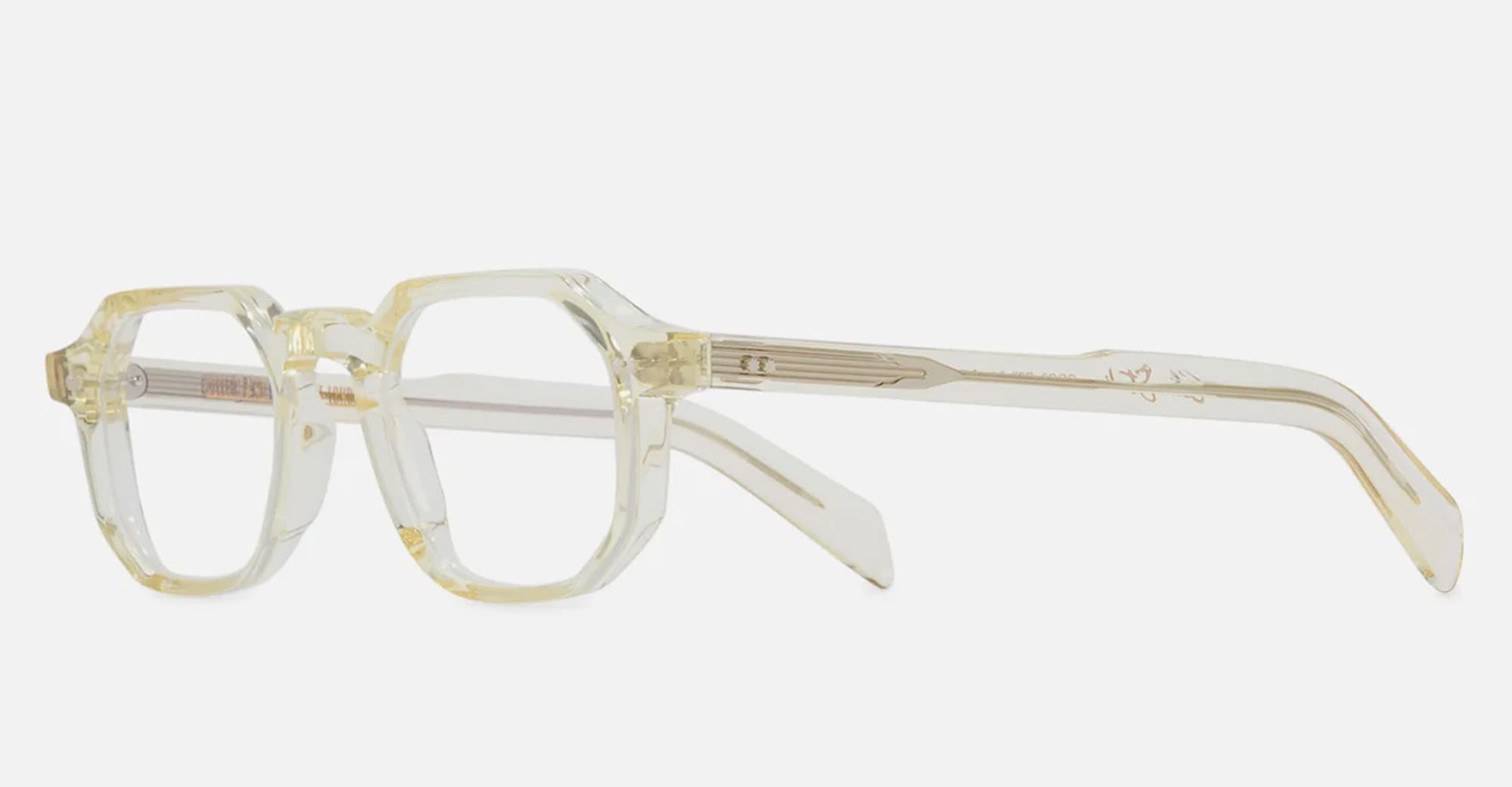 Ottica Mondello Roma - Cutler and Gross - CGOP-GR11-48-B4 - GR11 - BUTTER CRYSTAL COLOR STUDIO RX - Acetate - shape Octagonal - transparent beige - EYEWEAR - EYEGLASSES - Unisex,Uomo,Donna,Women,Men - lens Clear - Made In Italy