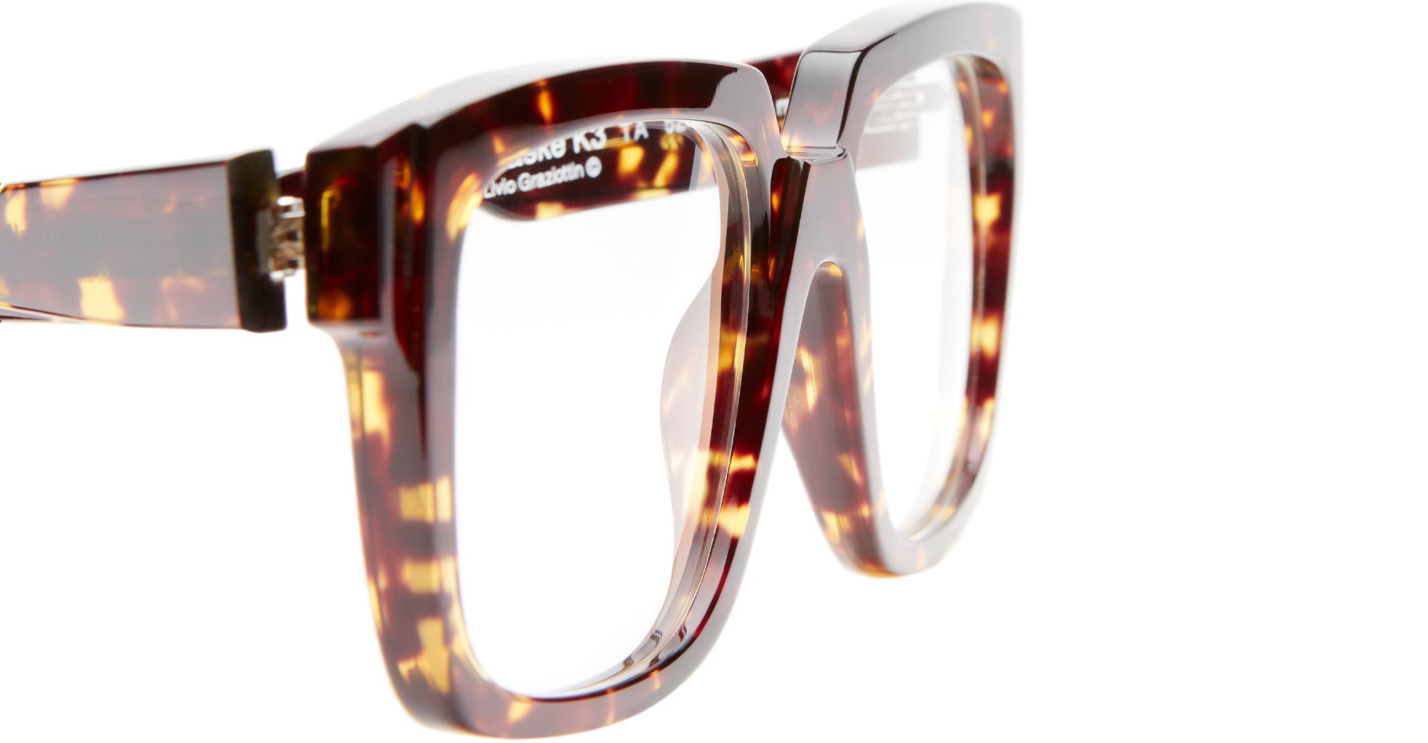Ottica Mondello Roma - Kuboraum - KRO0K3TA000000OP - MASK K3 - TORTOISE RX - Acetate - shape Squared - Tortoise - EYEWEAR - EYEGLASSES - Unisex,Uomo,Donna,Women,Men - lens Clear - Made In Italy