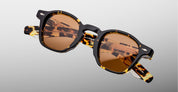Ottica Mondello Roma - Jacques Marie Mage - JMMZP-H14 - ZEPHIRIN - TOKYO - Acetate, titanium - shape Squared - Tortoise - EYEWEAR - SUNGLASSES - Unisex,Uomo,Donna,Women,Men - lens orange - Made In Japan