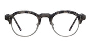Oval - grey tortoise / silver rx