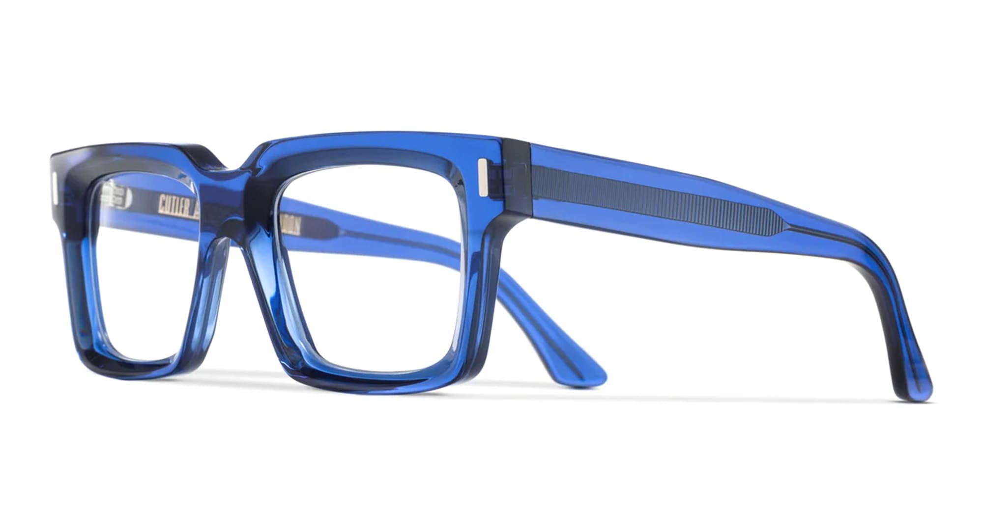 Ottica Mondello Roma - Cutler and Gross - CGOP-1386-52-08 - 1386 - PRUSSIAN BLUE RX - Acetate - shape Squared - blue - EYEWEAR - EYEGLASSES - Unisex,Uomo,Donna,Women,Men - lens Clear - Made In Italy