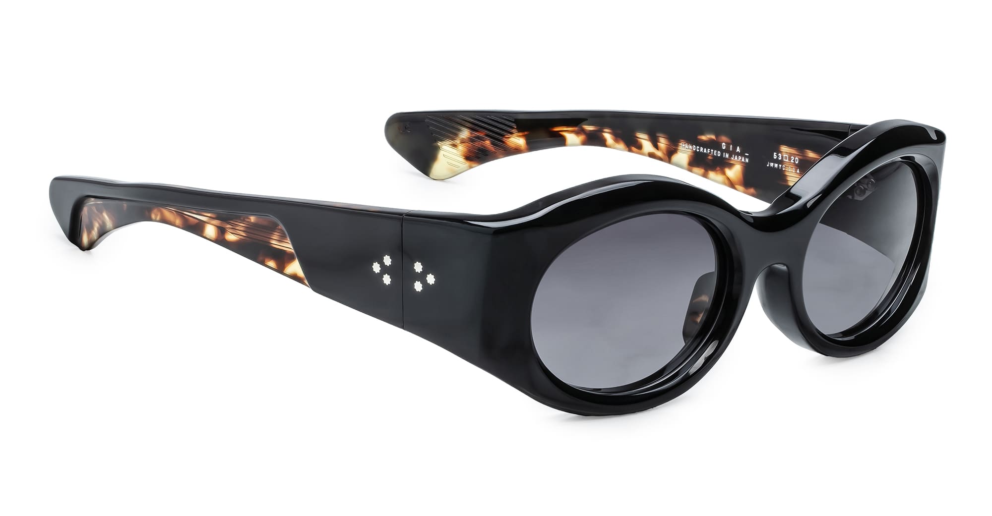 Ottica Mondello Roma - Jacques Marie Mage - JMMYC-11A - GIA - NOIR 11 - Acetate - shape Oval - Black - EYEWEAR - SUNGLASSES - Donna,Women - lens Gradient grey - Made In Japan