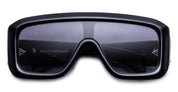 Ottica Mondello Roma - Jacques Marie Mage - JMMMK-58 - PAUSA - RAVEN - titanium, acetate - shape Mask - Black - EYEWEAR - SUNGLASSES - Unisex,Uomo,Donna,Women,Men - lens Gradient grey - Made In Italy