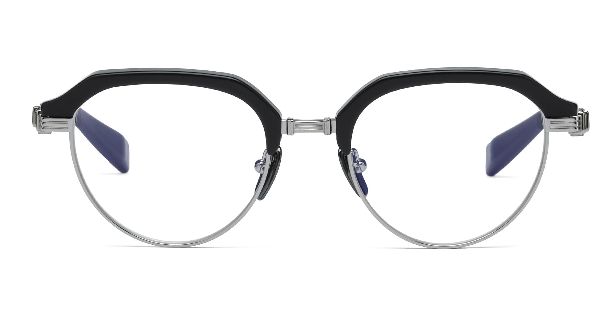   BLACK PALLADIUM RX - Acetate, titanium - shape Clubmaster - Black - EYEWEAR - EYEGLASSES - Unisex,Uomo,Donna,Women,Men - lens Clear - Made In Japan
