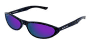 Ottica Mondello Roma - Balenciaga - BB0007S-011 - BB0007S-011 - BLACK / VIOLET - Recycled acetate - shape Oval - Black - EYEWEAR - SUNGLASSES - Unisex,Uomo,Donna,Women,Men - lens violet - Made In Italy
