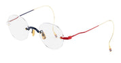 Ottica Mondello Roma - Thom Browne - UEO937A-G0001-964-47 - ROUND RIMLESS - RWB - Titanium - shape Round - red - EYEWEAR - EYEGLASSES - Unisex,Uomo,Donna,Women,Men - lens Clear - Made In Japan