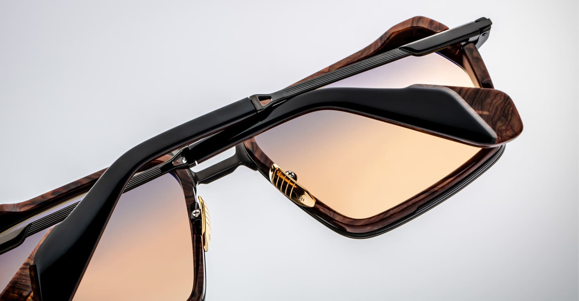 Ottica Mondello Roma - Jacques Marie Mage - JMMGTR-16F - GT-R - BOA - titanium, acetate - shape Navigator - black, brown - EYEWEAR - SUNGLASSES - Uomo,Men - lens Gradient brown - Made In Japan