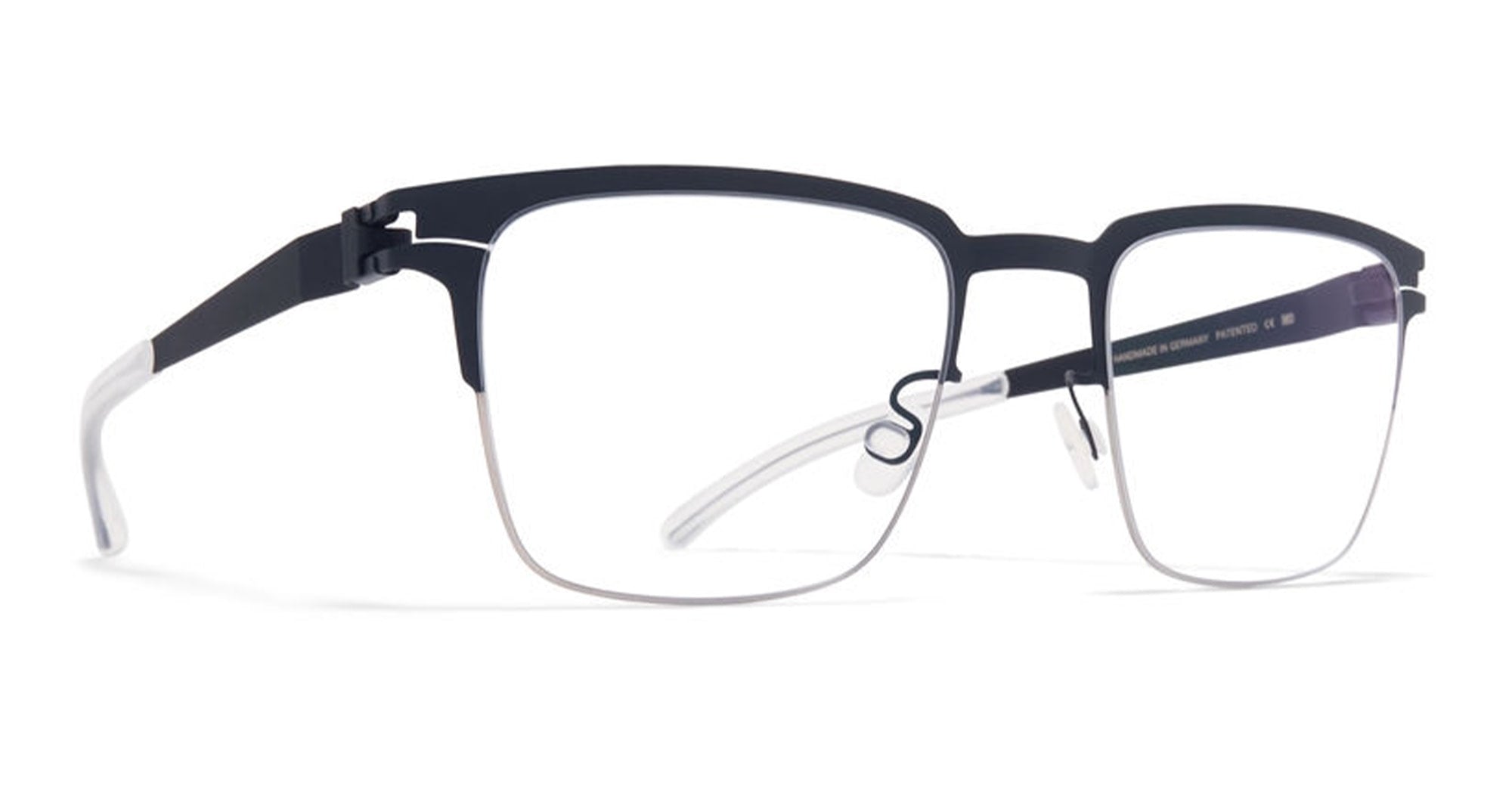  INDIGO RX - stainless steel - shape Squared - Silver, blue - EYEWEAR - EYEGLASSES - Uomo,Men - lens Clear - Made In Germany