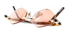 Ottica Mondello Roma - Kuboraum - KRSP60LGHB00004P - MASK P60 - LIGHT GOLD - Acetate - shape Hexagonal - Silver - EYEWEAR - SUNGLASSES - Donna,Women - lens red - Made In Italy