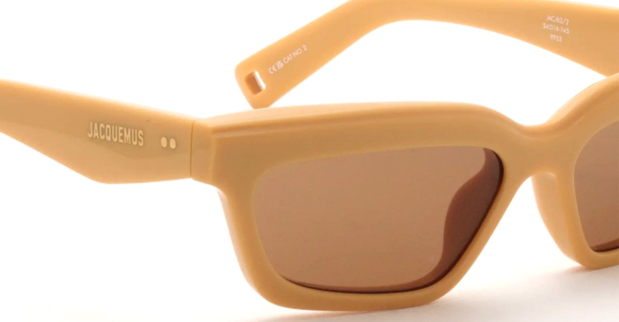 Ottica Mondello Roma - Jacquemus - JAC62C2SUN - SALON - BANANA / BROWN LENS - Acetate - shape Rectangular - yellow - EYEWEAR - SUNGLASSES - Donna,Women - lens Brown - Made In Japan