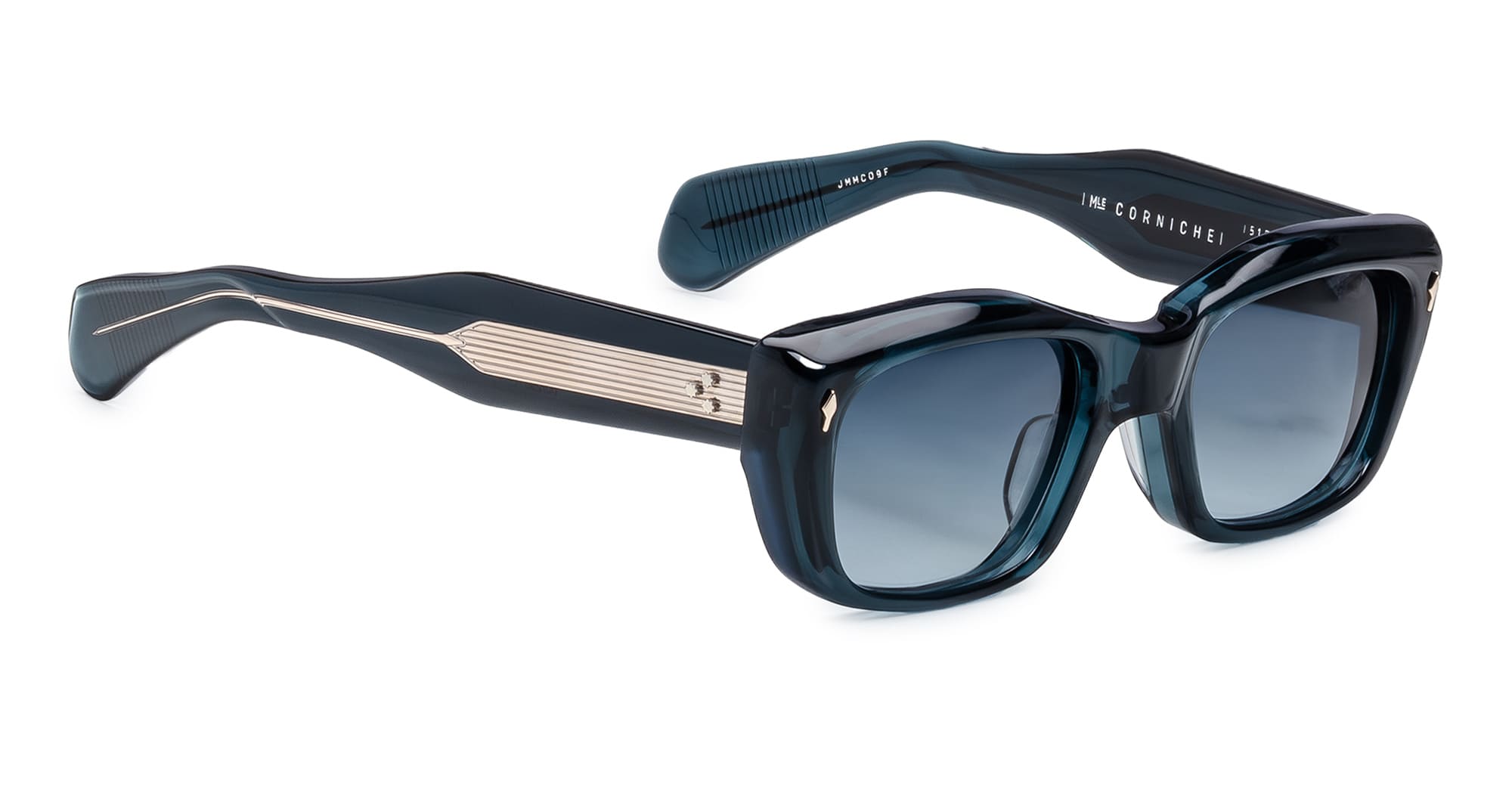 Ottica Mondello Roma - Jacques Marie Mage - JMMCO-9F - CORNICHE - INDIGO - Acetate - shape Rectangular - blue - EYEWEAR - SUNGLASSES - Unisex,Uomo,Donna,Women,Men - lens Gradient blue - Made In Japan