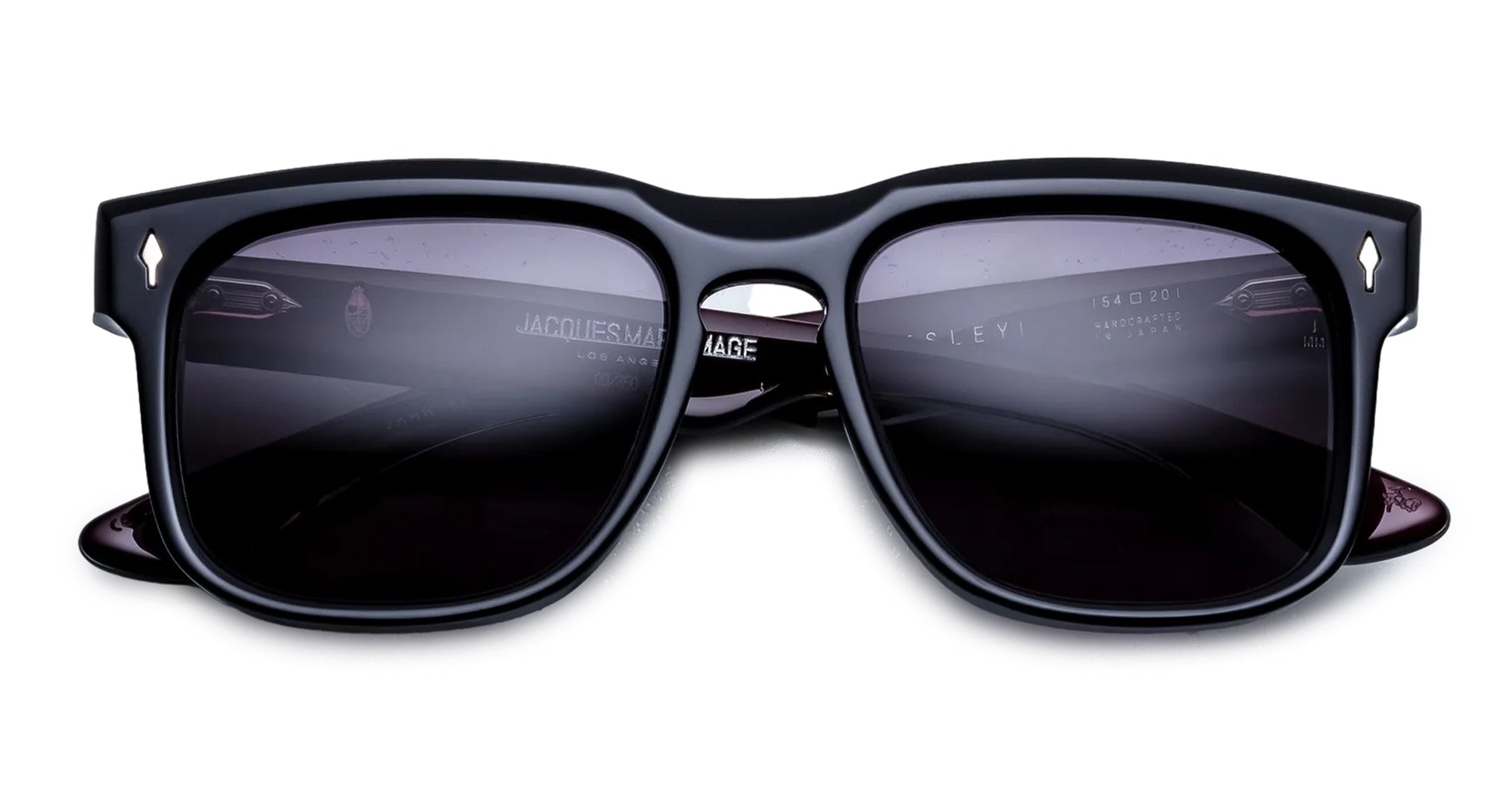Ottica Mondello Roma - Jacques Marie Mage - JMMWY-6P - WESLEY - BLOODSTONE - Acetate - shape Squared - Black - EYEWEAR - SUNGLASSES - Unisex,Uomo,Donna,Women,Men - lens Grey - Made In Japan