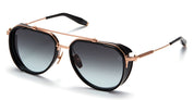 Ottica Mondello Roma - Akoni - AKS-204A-59 - ECHO - ROSE GOLD / MATTE BLACK - Acetate, titanium - shape Pilot - Black, rose gold - EYEWEAR - SUNGLASSES - Uomo,Men - lens Gradient grey - Made In Japan