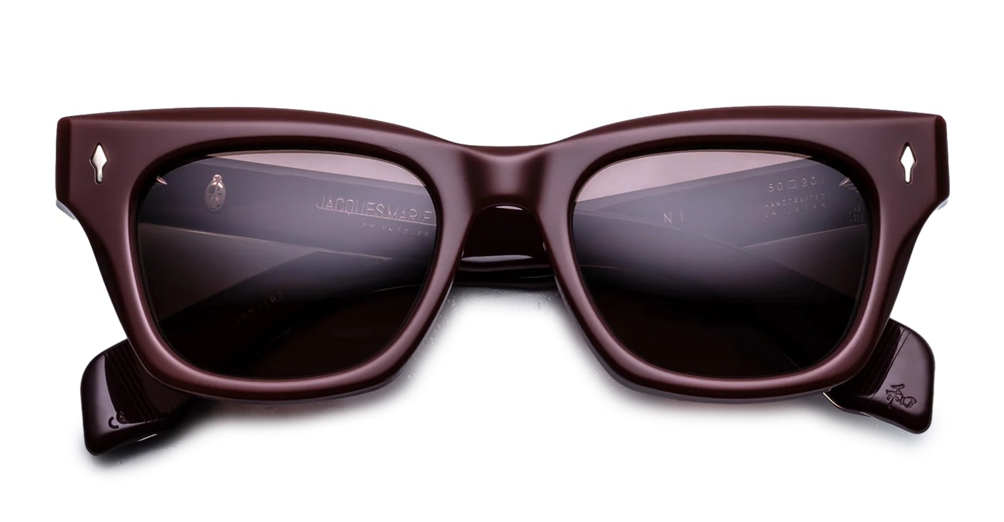 Ottica Mondello Roma - Jacques Marie Mage - JMMDE-R7 - DEALAN - BORDEAUX EMPIRE - Acetate - shape Squared - red - EYEWEAR - SUNGLASSES - Unisex,Uomo,Donna,Women,Men - lens Brown - Made In Japan