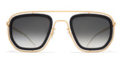 Ottica Mondello Roma - Mykita - 10086150 - FERLO - MH7 PITCH BLACK / GLOSSY GOLD - stainless steel - shape Squared - Gold - EYEWEAR - SUNGLASSES - Uomo,Men - lens Gradient black - Made In Germany