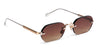 Ottica Mondello Roma - Sato - TEREBELLUM-IV-S1004 - TEREBELLUM IV - ROSE GOLD / PLATINUM - Titanium - shape Oval - rose gold - EYEWEAR - SUNGLASSES - Uomo,Men - lens Gradient brown - Made In Japan