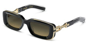 Ottica Mondello Roma - T HENRI - YSA - YURUS - ASTEROID - Acetate - shape Rectangular - Black, gold - EYEWEAR - SUNGLASSES - Unisex,Uomo,Donna,Women,Men - lens gradient yellow - Made In Japan