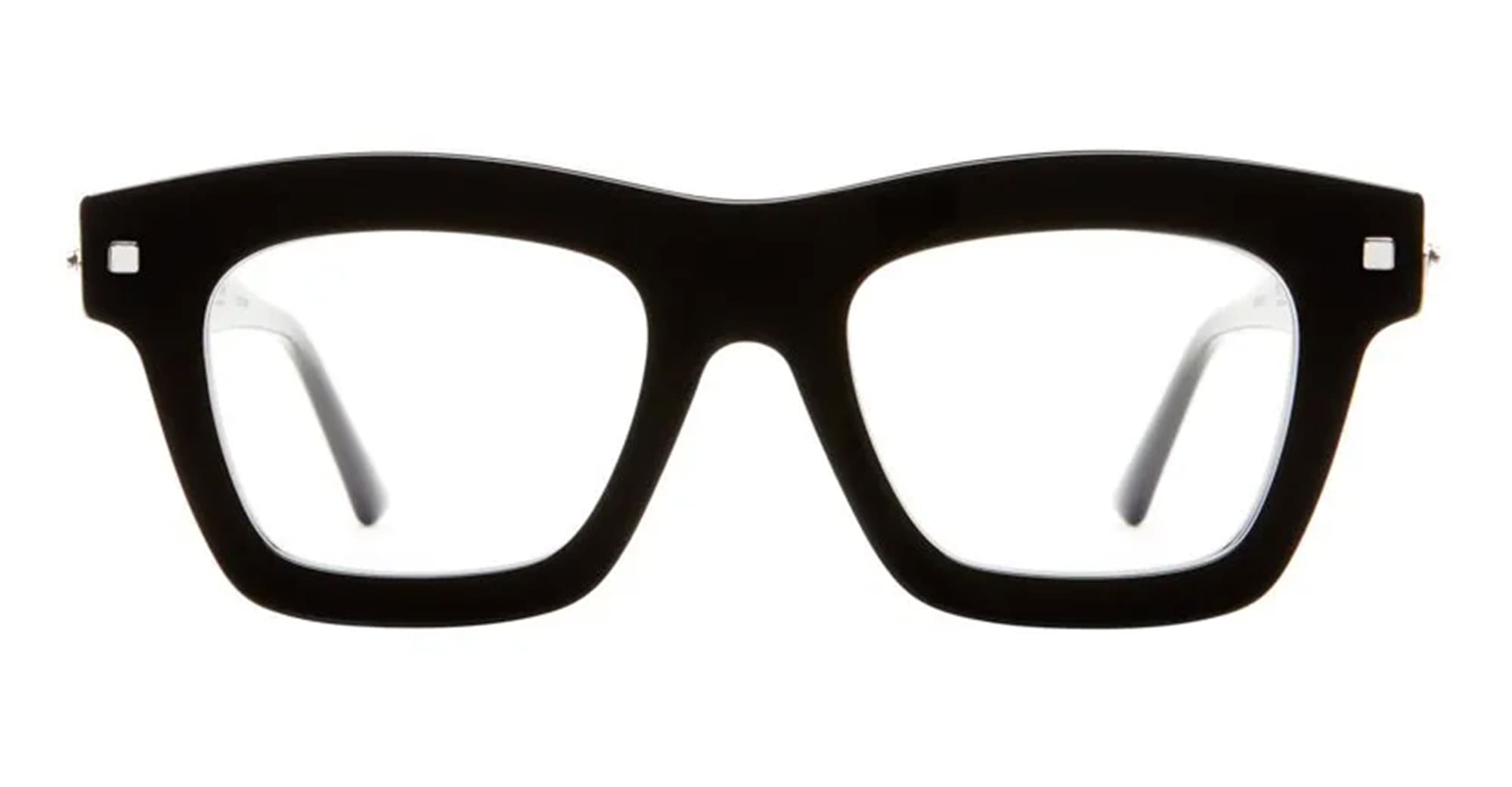Ottica Mondello Roma - Kuboraum - KRO0J2BSA0BA25OP - MASK J2 BSA - BLACK SHINE RX - Acetate - shape Squared - Black - EYEWEAR - EYEGLASSES - Unisex,Uomo,Donna,Women,Men - lens Clear - Made In Italy
